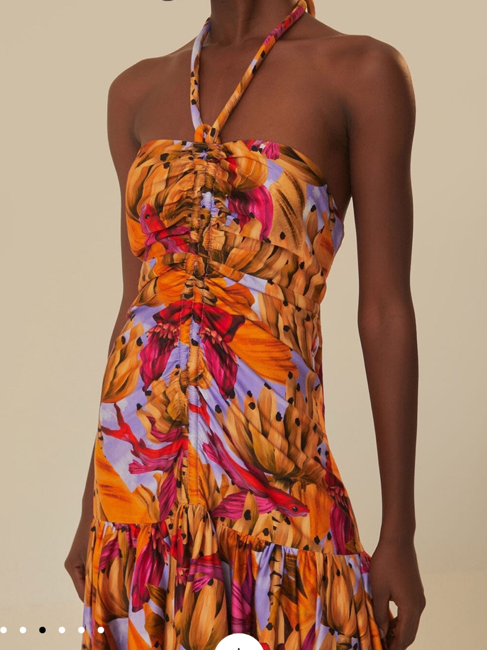 Farm Rio Lilac Banana Forest Maxi Dress NWT - Picture 6 of 6